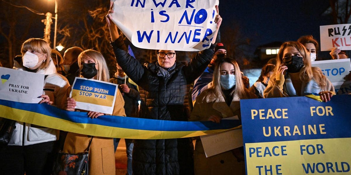 Peaceful war protest